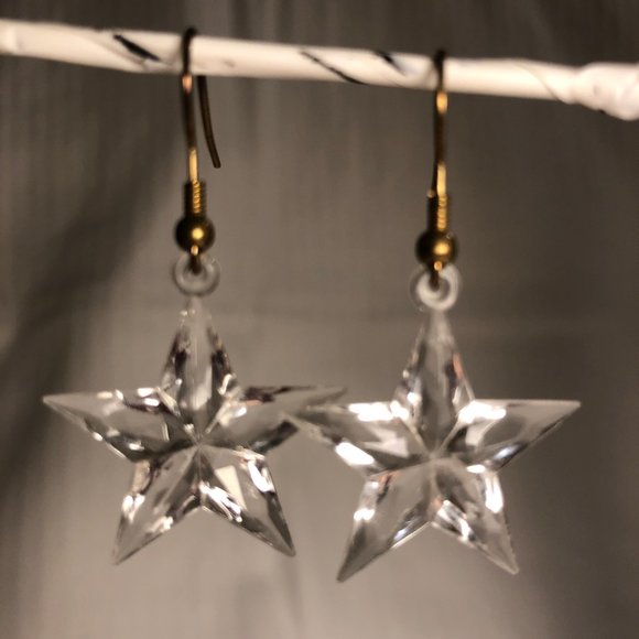 Crystal Look Star Earrings - Picture 2 of 5
